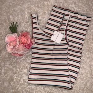 NWT Honey Punch Striped Maxi Dress Med.